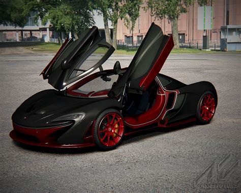 Mclaren P1 Black And Red - Supercars Gallery