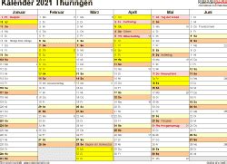 Nos calendriers sont libres de droits, peuvent être directement téléchargés et imprimés. Ferien 2021 Thueringen Sommer