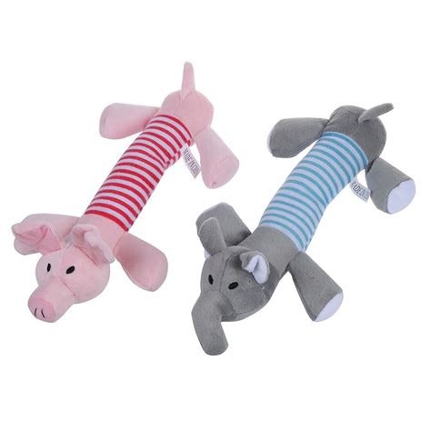 New 2 Dog Pet Puppy Chew Squeaker Squeaky Plush Sound Plush Toys In