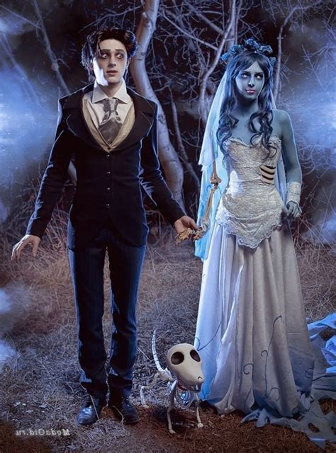Detailed Outfits And Makeup Inspired By Tim Burtons The Corpse Scary Couples Halloween