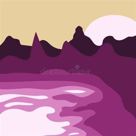 Abstract Mountain Landscape Background Stock Vector Illustration Of