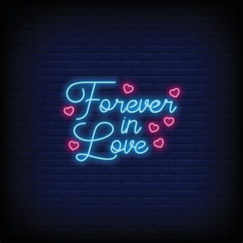 Forever In Love Neon Signs Style Text Vector 2039681 Vector Art At Vecteezy