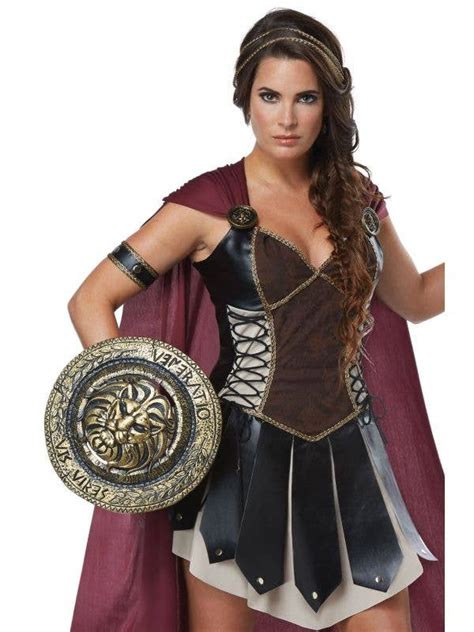 Roman Gladiator Womens Costume Princess Xena Fancy Dress Costume