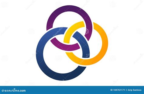 Circle Link Connection Stock Vector Illustration Of Connected 104761171