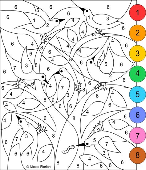 Color By Numbers Printables For Adults