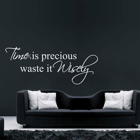 How to be happy in life? time is precious quote wall stickers by parkins interiors | notonthehighstreet.com