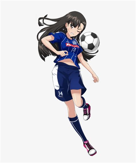 Png Anime Girl Playing Soccer Transparent Png 384x960 Free