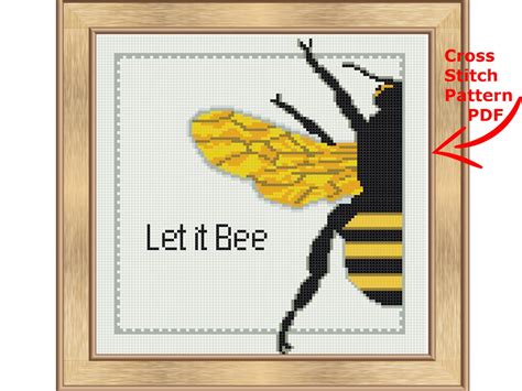 Honey Bee Cross Stitch Pattern Printable Cross Stitch Chart Etsy Uk
