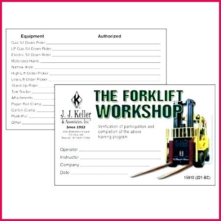 Forklift certification , sometimes referred to as forklift licensing, is a requirement of any operator of forklifts in a given workplace. 4 forklift Certification Card Template 84344 | FabTemplatez