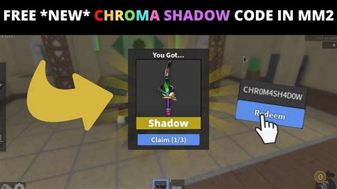 Free Code New Chroma Shadow Code In Mm2 Update Working Mm2