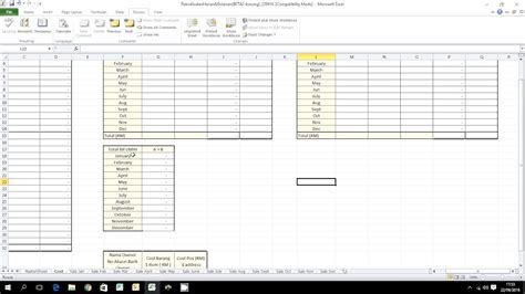 Aset yang tahan lama dan. Contoh Rekod Jualan Perniagaan Excel