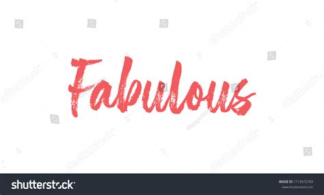 Fabulous Word Hand Lettering Vector Illustration Stock Vector Royalty