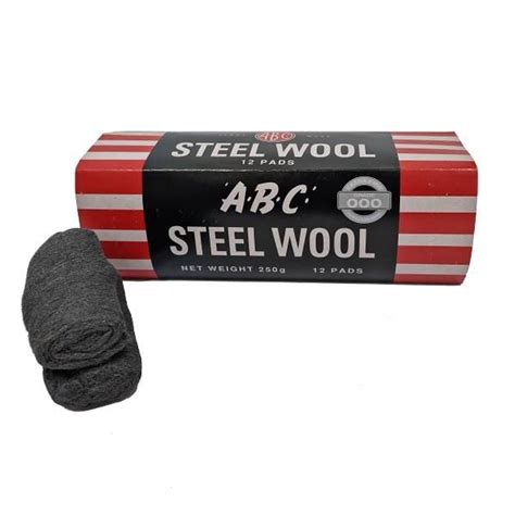 Abc Steel Wool 250g 12 Sleeves Grade 000 Or 0000 Crystalwhite