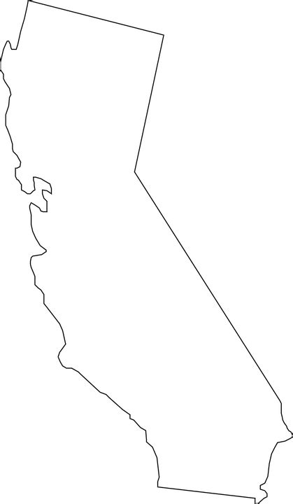 Kalifornia Állapot Térkép Ingyenes Vektorgrafika A Pixabay En