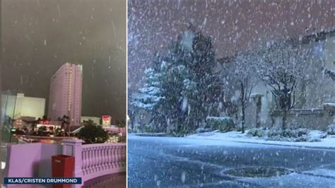 Las Vegas Snow Up To 2 Inches Of Snow Falls On Strip For 1st Time In