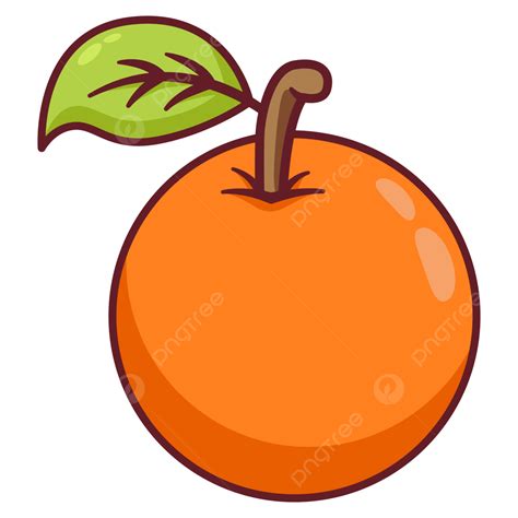 Orange Cartoon Clipart Transparent Background Orange Vector Cartoon
