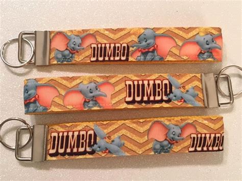 Dumbo Key Fob Dumbo Keychain Styles Free Charms Dumbo Etsy