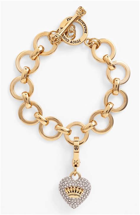 Juicy Couture Pavé Heart Charm Bracelet Nordstrom