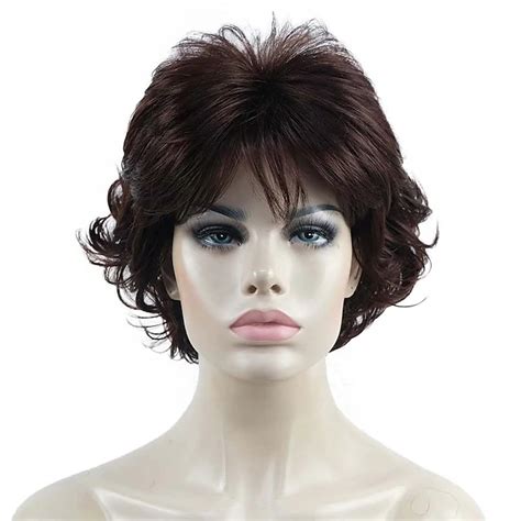 short curly synthetic wigs full capless hair women s thick wig for everyday 12tt26 light