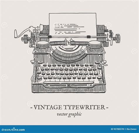 Typewriter Vector Old Vintage Keyboard Machine Retro Type Writer For Writing And Typing