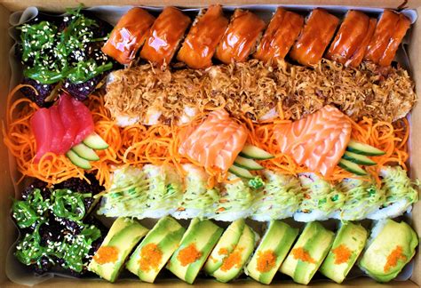 Deluxe Rainbow Sushi Sashimi Platter Sushi At Work
