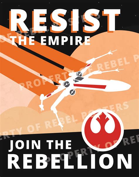 Star Wars Rebellion Propaganda Inspired Poster Etsy