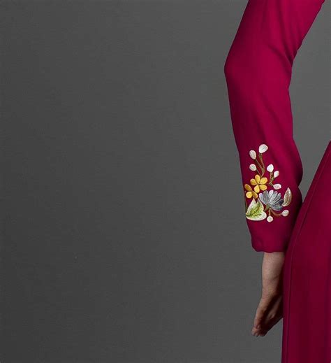 Custom Ao Dai Vietnamese Traditional Dress In Burgundy Silk With Stun Markandvy Ao Dai