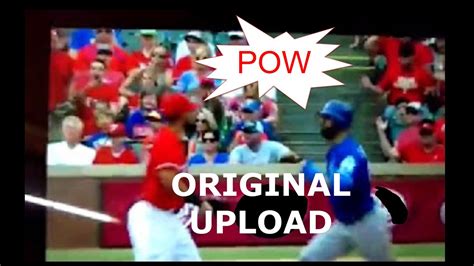 Jose Bautista Gets Punched In Face By Odor Youtube
