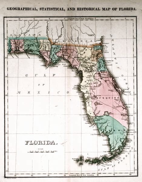 Geographical Statistical And Historical Map Of Florida 1827