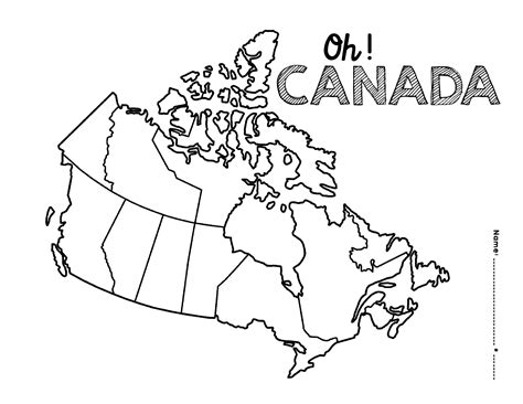 Canada Map Blank Worksheet