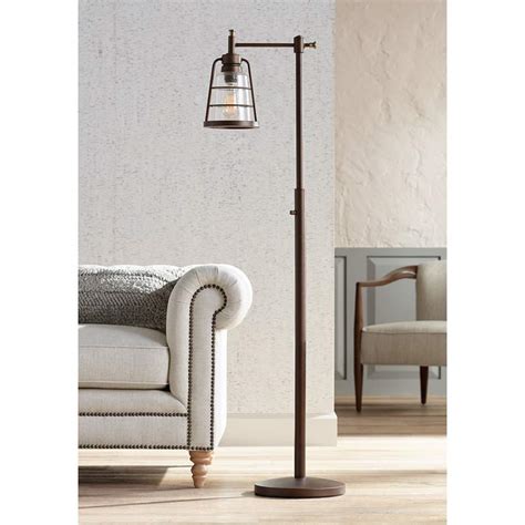 Averill Park Industrial Downbridge Bronze Floor Lamp ...