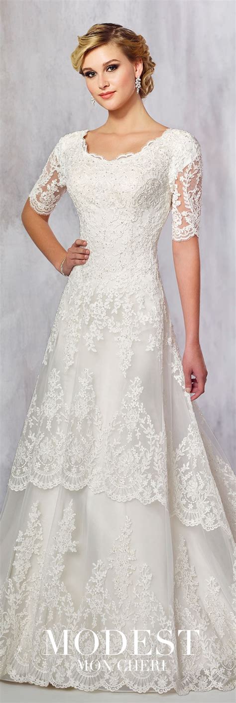 Modest Wedding Dresses Fall 2017 Collection Style Tr21715 Short