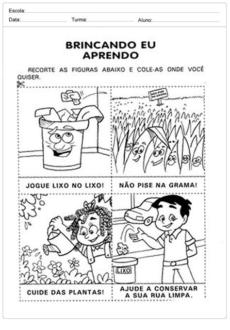 Atividade Meio Ambiente Educação Infantil Maternal