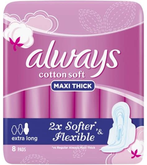 Buy Always Cotton Soft Maxi Thick Long 2x Softer And Flexible 8 Pads At