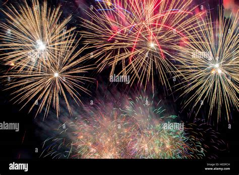 Colourful Fireworks During A Celebration Stock Photo Alamy