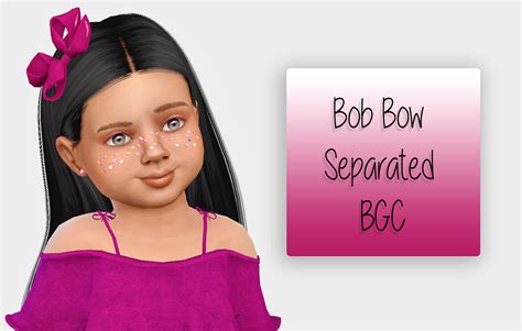 Toddler Stuff Bow Separated ♥ Fabienne Sims 4 Toddler Toddler Hair