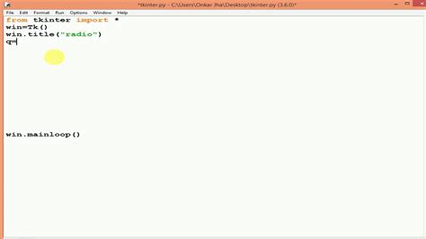 How To Add Radio Widget In Python Tkinter Software Radio Button In