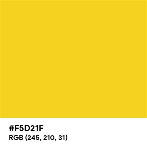 Metallic Yellow Color Hex Code Is F5d21f