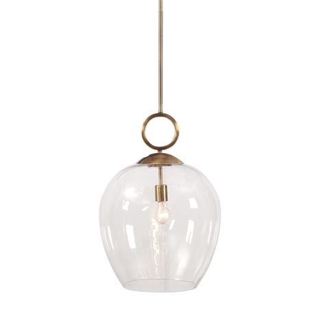Calix Large Blown Glass 1 Light Pendant In Gold By Uttermost