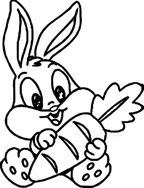 Nice Baby Bugs Bunny Carrot Coloring Page Baby Bugs Bunny Coloring