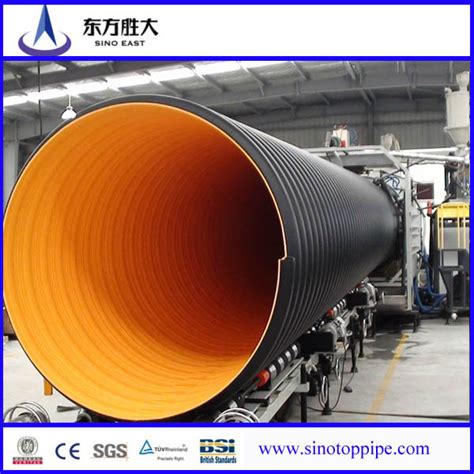 Hdpe Large Diameter Steel Reinforced Corrugated Pipe With High Strength
