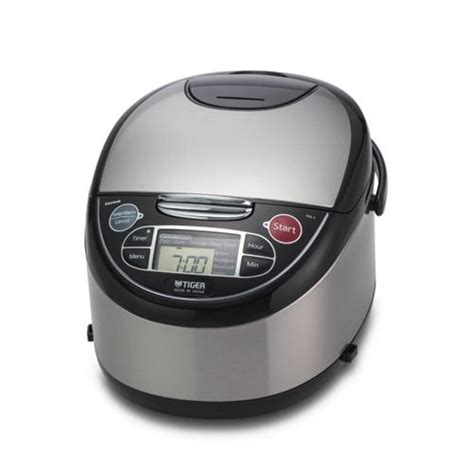 Tiger JAX T10U K 5 5 Cup Uncooked Rice Cooker And Warmer Stainless