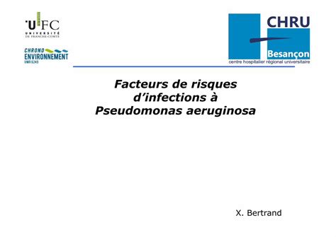 Pdf Facteurs De Risques Dinfections à Pseudomonas Aeruginosa