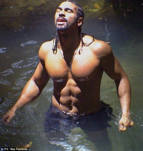 I M A Celebrity 2012 David Haye Shows Off His Muscles And Goes Topless