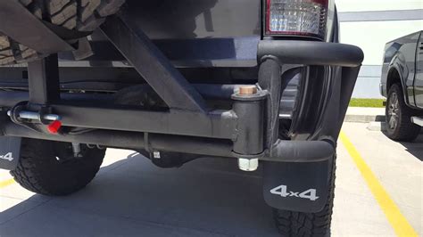 *tire carrier ready version with 2″ hitch receiver and shackle tabs included. Rear bumper DIY swing out - YouTube