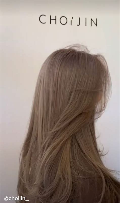 Ash Blondeash Brown Haircuts Straight Hair Beige Hair Korean Hair