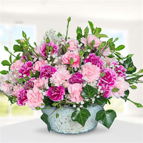 Send Flowers Turkey Colorful Carnations In Vase From 13usd