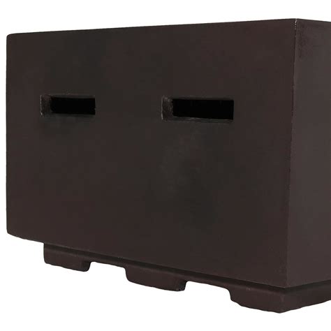 This set features sturdy maintenance free aluminium framework, paired with generously padded grey cushions. Sunnydaze 56-Inch Brown Modern Rectangular Liquid Propane ...