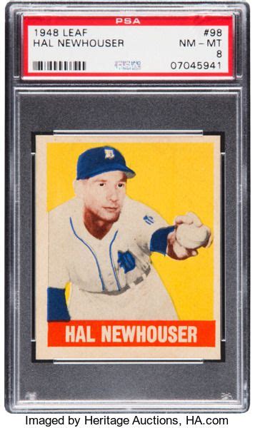 Baseball Cardssingles 1940 1949 1948 Leaf Hal Newhouser 98 Psa Nm