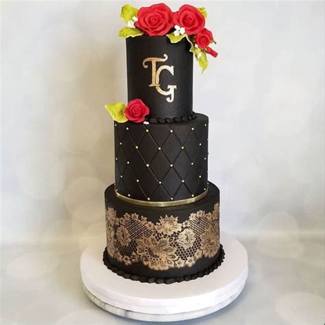 20 elegant black wedding cake designs the glossychic wedding cake designs black wedding
